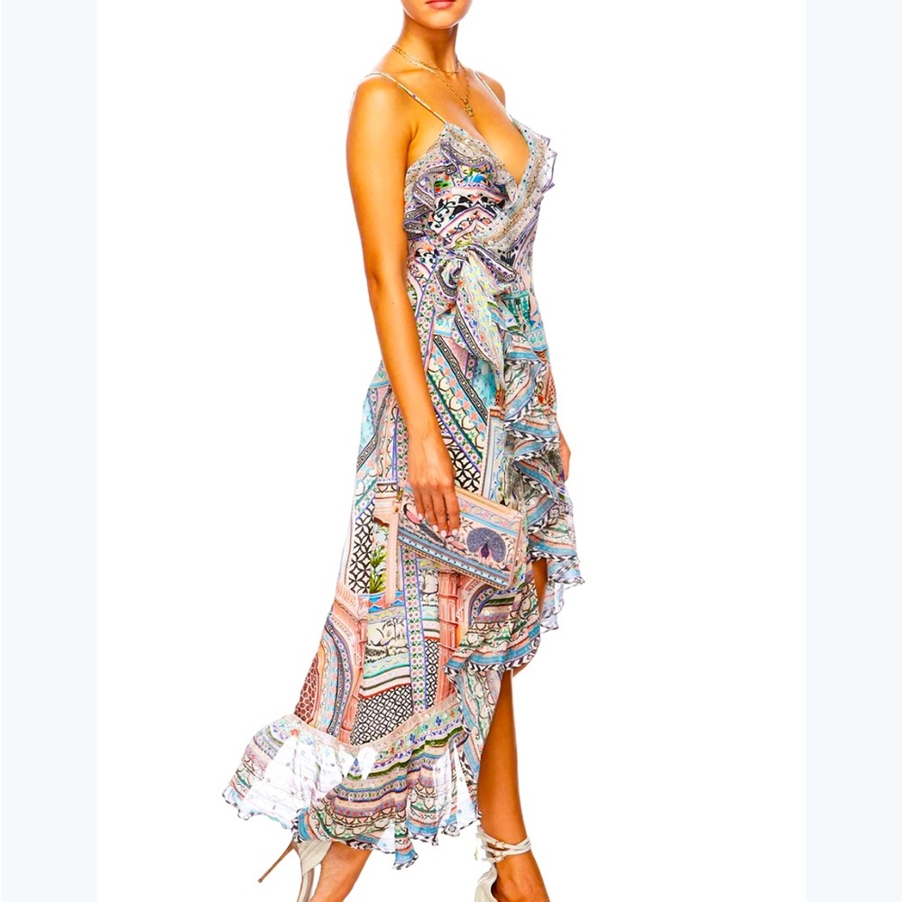 Camilla 🌷Long Frill Wrap Dress Lady Lake